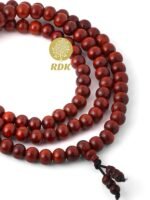 RDK Handcrafted Red Sandalwood Japa Mala – 108+1 Beads (10mm) – Wooden Knotted Meditation Beads for Chanting, Yoga, and Wear - Image 2