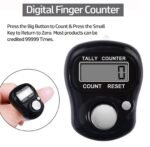 Digital Finger Ring Tally Counter with LED Screen & Reset Key | Jap Mala Tasbeeh Machine | Tele Counter for Prayer, Mantra Jaap, Meditation, Cricket Umpire, Multipurpose Counting - 2Pc (R1) - Image 5