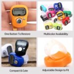 Digital Finger Ring Tally Counter with LED Screen & Reset Key | Jap Mala Tasbeeh Machine | Tele Counter for Prayer, Mantra Jaap, Meditation, Cricket Umpire, Multipurpose Counting - 2Pc (R1) - Image 9