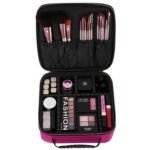 House Of Quirk Makeup Cosmetic Storage Case with Adjustable Compartment - Pink(25x22x9cm) - Image 4