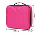 House Of Quirk Makeup Cosmetic Storage Case with Adjustable Compartment - Pink(25x22x9cm) - Image 5