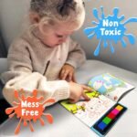 Wembley Animal Finger Painting & Coloring Art Book with 5 Finger Paint Ink Thumbprint Art & Craft for Boys & Girls Age 3 4 5 6 + Years Non-Toxic Mess-Free Washable Colors Ideal for Birthday Gift - Image 5