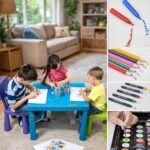 WISHKEY 150 Pieces Colour Set Kit for Kids, Complete Stationery Items and Colour Pencil Set in Portable Case, Creative Birthday Gift for Kids and Gift for Girls Age 12-14 Years - Image 3