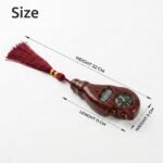 Digital Finger Counter and Tally Counter for Mantra Chanting, Traditional Wooden Finish Tasbih with Integrated Compass and Red Tassel, Ergonomic Japa Counter, 11 x 5 x 2 cm - Image 2