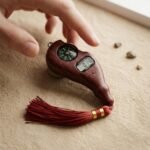 Digital Finger Counter and Tally Counter for Mantra Chanting, Traditional Wooden Finish Tasbih with Integrated Compass and Red Tassel, Ergonomic Japa Counter, 11 x 5 x 2 cm - Image 4