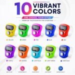 GLUN® Pack of 2 Finger Prayer Counter, 5-Digit Counting LCD Display Device, Ring Electronic Digital Finger Counter for Prayers & Various Counting Use (Random Colour) - Image 7