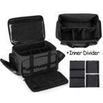 CURMIO Nurse Medical Bag With Inner Dividers and No-Slip Bottom for Home Visits, Health Care, Hospice - Gift for Nursing Students, Physical Therapists, Doctors - Black (Patented Design) - Image 2