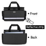 CURMIO Nurse Medical Bag With Inner Dividers and No-Slip Bottom for Home Visits, Health Care, Hospice - Gift for Nursing Students, Physical Therapists, Doctors - Black (Patented Design) - Image 3