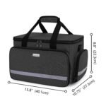 CURMIO Nurse Medical Bag With Inner Dividers and No-Slip Bottom for Home Visits, Health Care, Hospice - Gift for Nursing Students, Physical Therapists, Doctors - Black (Patented Design) - Image 6