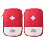 2 Packs Travel First Aid Bag,Empty Mini First Aid Pouch,Emergency Medicine Storage Organizer Bag Health and Household Supplies - Image 2