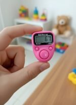 5 Digit Pink Naam Jap Counter|Tasbih Counter|Mini Digital Tally Counter Finger Ring|Chanting Count Machine for Meditation, Mantra Jap,Cricket Umpire|Digital Counting Device (512 LED Pink) - Image 2