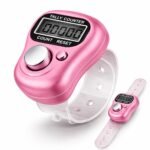 5-Digits Digital Finger Counter - Pack of 1 | Easy to Use Counter with LCD Display & Reset Button | Electronic Tally Counter for Cricket Umpires | Multipurpose Mantra Jaap Counter - Pink
