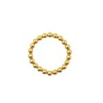 8mm Gold Bead Bracelet for Women - Premium Imitation Gold Ball Stretch Bracelet - Minimalist Stackable Fashion Jewelry - Classic Round Bead Wristband - Elegant Gift for Women and Teens - Image 2