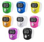 Digital Finger Counter Naam Jap Counter Bhajan Mantra Jaap | Tally Counter Finger Ring Japa Counter Tasbeeh Counter Ring Prayer Meditation | Pack of 8 | Multicolour - Image 2