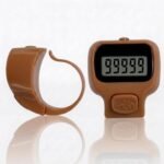 Digital Finger Ring Counter, 5-Digit LCD Display, Handheld Tally Counter for Counting (Multicolour-Pack of 1) (Brown)