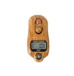 Digital Finger Tally Counter with LCD Screen & Reset Button, Portable Handheld Beads Counter with Integrated Compass, Wood Grain Finish for Prayer, Meditation, Japa Chanting & Spiritual Practice