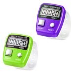 GLUN® Pack of 2 Finger Student Present Counting Device, 5-Digit Counting LCD Display, Ring Electronic Digital Finger Counter for Children Counter & Various Counting Use (Random Colour)