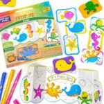 Imagimake Stamp Art Ocean | Coloring & Stamping Kit for Kids Age 3+