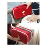 Inditradition Emergency First Aid Kit Pouch (Empty) | Multi-Layer Travel Medicine Pouch, 23x13 CM (Red) - Image 2