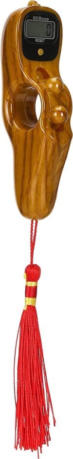 New Digital Counter with Rotating Prayer Beads Portable Finger Tasbeeh with Tassel for Chanting Japa and Meditation (Multi Colour)