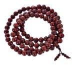RDK Handcrafted Red Sandalwood Japa Mala – 108+1 Beads (10mm) – Wooden Knotted Meditation Beads for Chanting, Yoga, and Wear