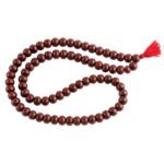 RDK Unisex Adult Handcrafted Processed Fragrant Sandalwood Mala Rosary Chandan Jaapmala With Tassel Wooden Japa Maala For Meditation Pooja Chanting Wearing Jewelry Prayer Beads Red Mala - Image 2