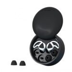 Replacement Tips Silicone Earplugs Waterproof Earplug Case Set Soft Molded Reusable Earplugs Compact for Office, Black White, Black Head|Business & Industrial|Facility Maintenance & Safety