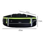 SYGA Running Waist Belt for Women & Men Sweat Rainproof Phone Holder with Adjustable Strap & 3 Pockets Headphone Hole WaistBag for All Kind of Phone-Sports, Yoga, Workout & Outdoor Activities- Black - Image 2
