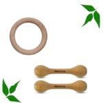 Wooden Teether Dumbler Baby Teether Chusni Soother With Wooden Teething Ring Nibbler Teething Toys For Babies., Infant - Image 2
