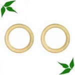 Wooden Teether Ring/Neem Wood Teeth Ring For Babies,Teethers Sacker/Soother Wood Rattle Nibbler Teething Toy Teeher Pack Of 2 Pc.,Infant - Image 2