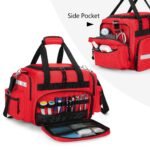 Damero Professional Medical Bag Empty, First Responder Trauma Bag with Detachable Dividers for Home Health Care, EMT, EMS, Red - Image 3