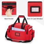 Damero Professional Medical Bag Empty, First Responder Trauma Bag with Detachable Dividers for Home Health Care, EMT, EMS, Red - Image 4