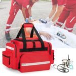 Damero Professional Medical Bag Empty, First Responder Trauma Bag with Detachable Dividers for Home Health Care, EMT, EMS, Red - Image 8