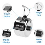 Tally Counter, 4-Digit Clicker Counter, Metal Hand Tally Counters Clicker Pitch Counter for Counting, Knitting, Coaching, Golf, Lap, Fishing - Image 2
