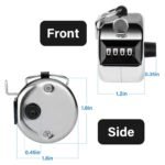 Tally Counter, 4-Digit Clicker Counter, Metal Hand Tally Counters Clicker Pitch Counter for Counting, Knitting, Coaching, Golf, Lap, Fishing - Image 5