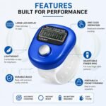 QEEIG Multiuse Finger Counter Portable Hand Finger Ring Counting Machine Digital Head Electronic Tally Counter Jap Counting Device for Mantra Jaap Multi-Colour | 11 cm | Pack of - 01 - Image 2