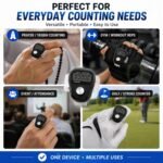 QEEIG Multiuse Finger Counter Portable Hand Finger Ring Counting Machine Digital Head Electronic Tally Counter Jap Counting Device for Mantra Jaap Multi-Colour | 11 cm | Pack of - 01 - Image 3
