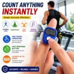 QEEIG Multiuse Finger Counter Portable Hand Finger Ring Counting Machine Digital Head Electronic Tally Counter Jap Counting Device for Mantra Jaap Multi-Colour | 11 cm | Pack of - 01 - Image 4
