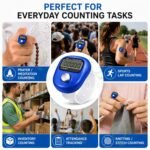 QEEIG Multiuse Finger Counter Portable Hand Finger Ring Counting Machine Digital Head Electronic Tally Counter Jap Counting Device for Mantra Jaap Multi-Colour | 11 cm | Pack of - 01 - Image 5