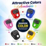 QEEIG Multiuse Finger Counter Portable Hand Finger Ring Counting Machine Digital Head Electronic Tally Counter Jap Counting Device for Mantra Jaap Multi-Colour | 11 cm | Pack of - 01 - Image 7
