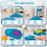 RATNA'S Wonder Sand 500 Grams for Kids - Smooth Non-Sticky Blue Sand with Big Mould for Indoor Beach Fun and Relaxation(Blue 500 Grams), ONE Big Mould Inside (Without Tray) - Image 2