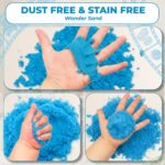 RATNA'S Wonder Sand 500 Grams for Kids - Smooth Non-Sticky Blue Sand with Big Mould for Indoor Beach Fun and Relaxation(Blue 500 Grams), ONE Big Mould Inside (Without Tray) - Image 7