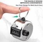 GLUN® Tally Counter, 4-Digit Metal Hand Finger Counter for Counting, Knitting, Coaching Golf, Lap, Fishing (Pack of 2) - Image 4