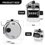 GLUN® Tally Counter, 4-Digit Metal Hand Finger Counter for Counting, Knitting, Coaching Golf, Lap, Fishing (Pack of 2) - Image 6