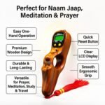 Digital Rotating Beads Jaap Counter with Built-in Compass, Electronic Tasbeeh for Prayer & Meditation, 5-Digit LED Display Tally Counter with Adjustable Strap, Wood-Grain Finish (Wood) - Image 2