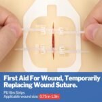 AZEN 16 Pack Emergency Wound Closure Strips, Butterfly Bandages, Emergency Laceration Closure Kit, Repair Wounds Without Stitches, Quick Clot Zip Stitch Wound Closures Device - Image 3