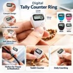 Digital Tally Counter for Chanting Mantra - Mini Hand Finger Ring LCD Display Counting Machine for Japa Mala, Meditation, Prayer & Tasbeeh - Adjustable Strap, Reset Button, 1 Pc - Image 3