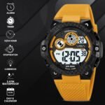 V2A DIGITRON-VOLTRIX 2837 Digital Watch for Men | Bold Patterned Case Design | Dual Time Sports Watch with Countdown, Backlight & 50M Waterproof - Image 5