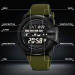 V2A DIGITRON-TERRAX 2942 Digital Watch for Men | Industrial Shield Design with Oversized Digital Display | Urban Sports Everyday Watch with Countdown Timer, Alarm & 50M Water Resistance - Image 3