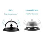 Levin Call Bell 2-Pack - Classic Service Bell for Desk, Counter, or Reception 3.35", Gleaming Stainless Steel, Corrosion-Resistant, for Home, Office, School - Image 2